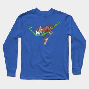 donkey sleeping vine banana Long Sleeve T-Shirt